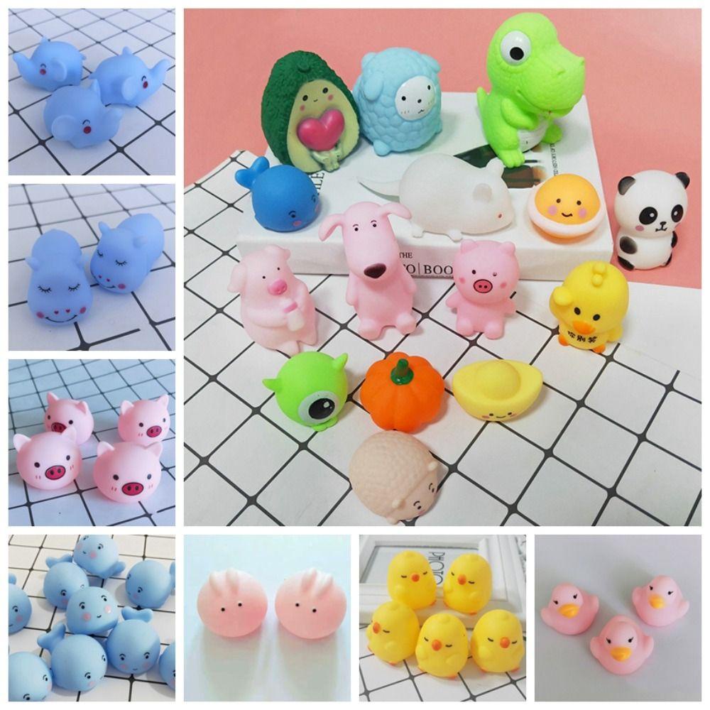 Avalentine Set 5 Đồ Chơi Nắn Bóp Đàn Hồi Giảm Tiếng Ồn Hình Động Vật Hoạt Hình Bằng Cao Su Dễ Thương Cho Bé Khi Tắm