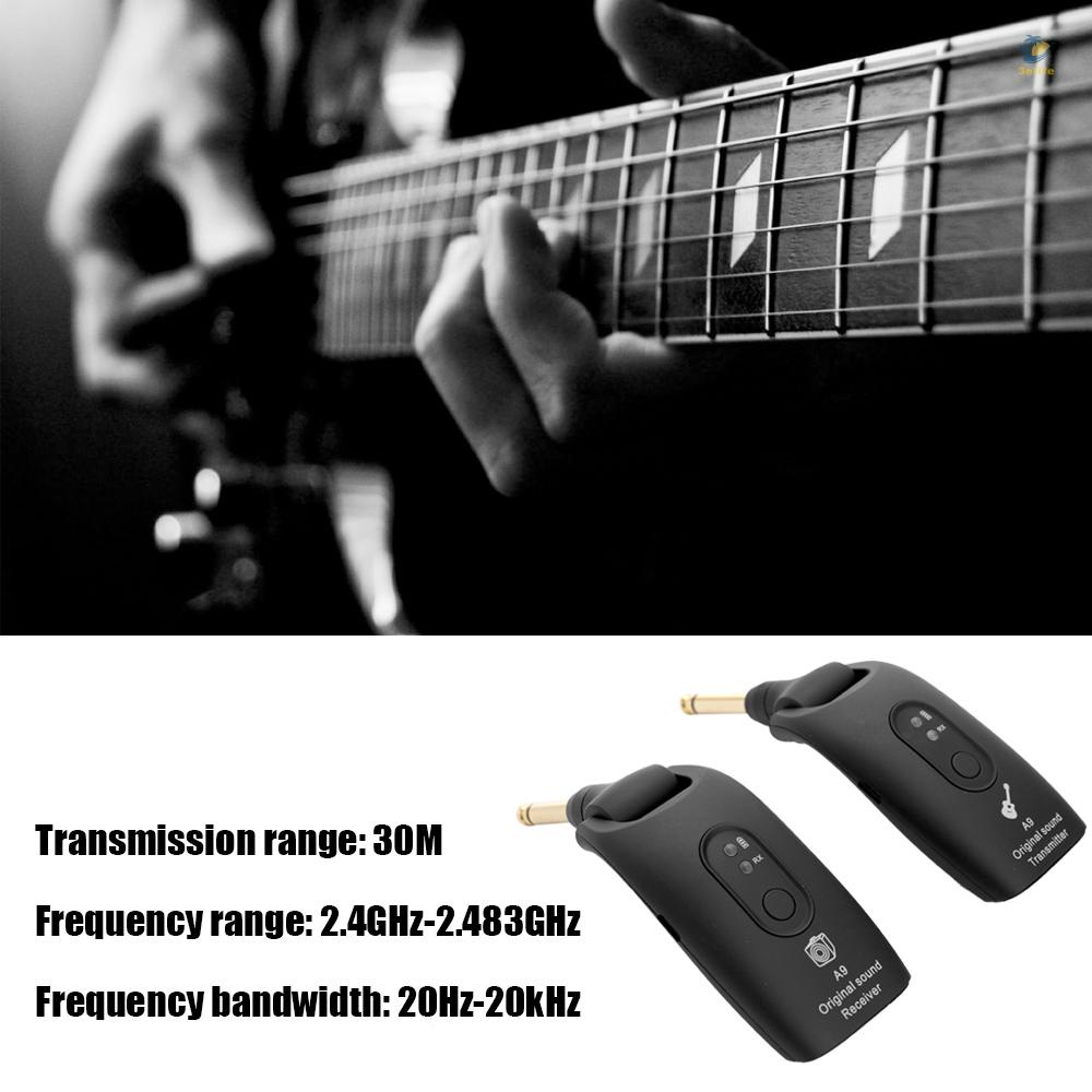 Hệ thống guitar không dây 3elife 2.4g bộ phát và thu guitar điện tích hợp pin có thể sạc lại phạm vi truyền 30m
