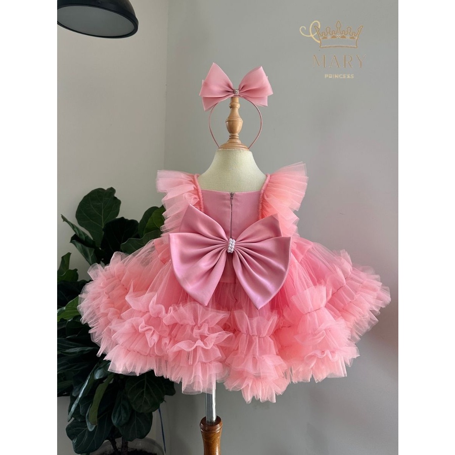 Váy công chúa đầm công chúa bé gái cánh tiên tầng bèo nhiều màu MARY PRINCESS