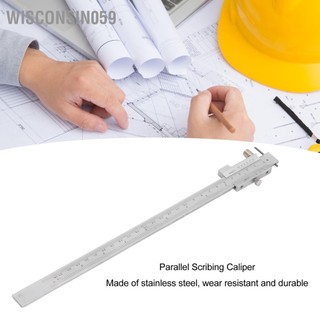 Wisconsin059 Thước cặp Vernier Caliper bằng thép không gỉ đánh dấu song Dụng cụ ghi vạch thước 0‑250MM