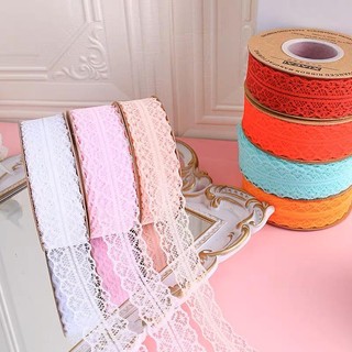 [Set 5 mét] Ruy băng ren gói hoa, cột quà tặng cao cấp bản 3cm