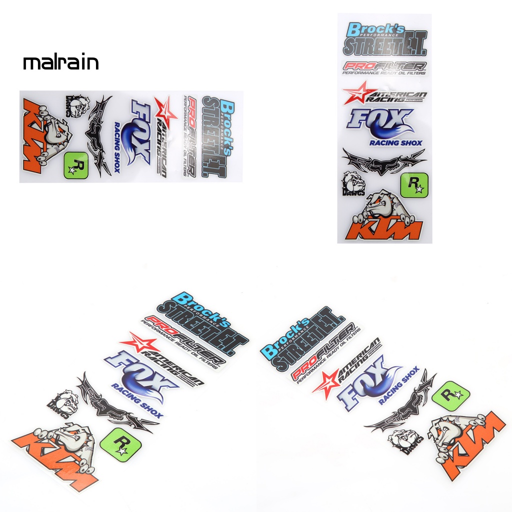 Bộ 5 Miếng Dán Trang Trí Xe Mô Tô Chống Mòn Bền Bỉ