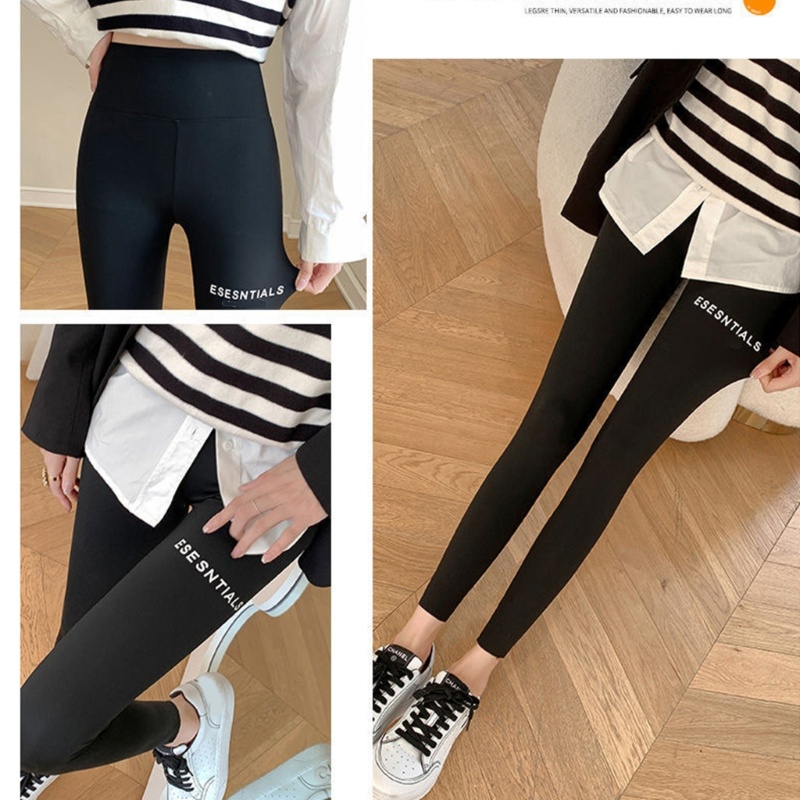 Xiangbao Quần Legging Thể Thao Lưng Cao Ôm Dáng Không Để Lại Dấu Vết In Chữ Thời Trang Xuân Hè Cho Nữ