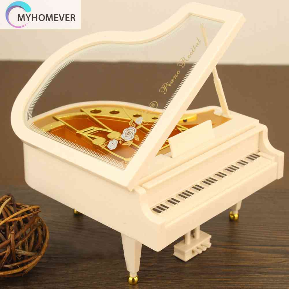 Hộp Nhạc Khắc Hình Đàn Piano Làm Quà Tặng Valentine Cho Bạn Gái