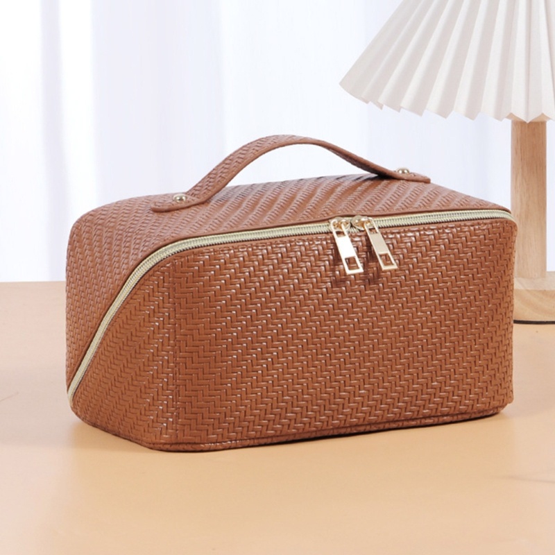 Túi Da PU Đựng Đồ Trang Điểm Sức Chứa Lớn Tiện Dụng Cho Nữ