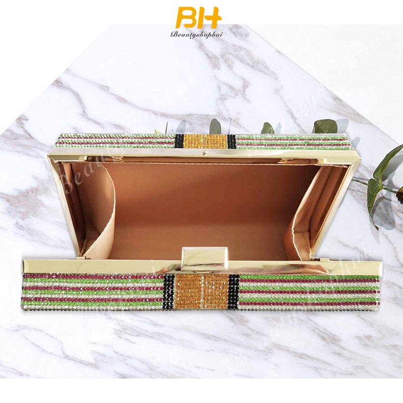 Mới Hộp Đựng Tiền Hình Vuông Cỡ Nhỏ Bằng Acrylic Đính Kim Cương Giả Dễ Thương