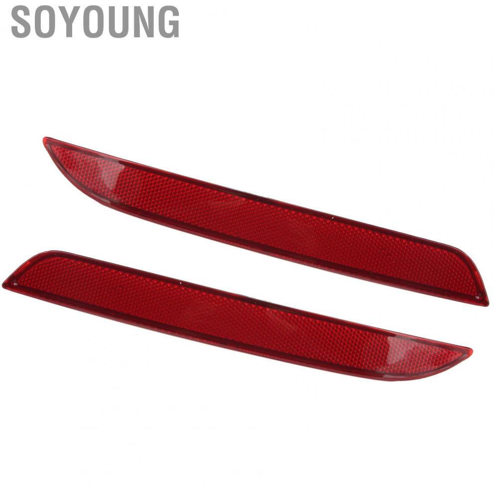 Soyoung Bumper Warning Reflector  High Visibility Waterproof Professional Rear Easy To Install ABS Plastic for F10 5 SERIES 2010‑2016
