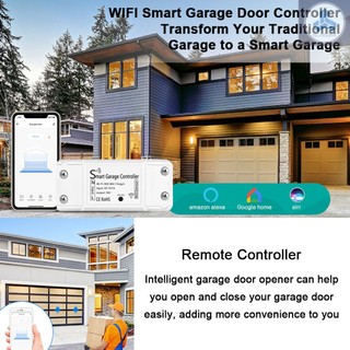 Tuya WiFi Garage Door Opener Intelligent Remote Controller Sensor Support APP Voice Controller Compatible with Alexa Google Home