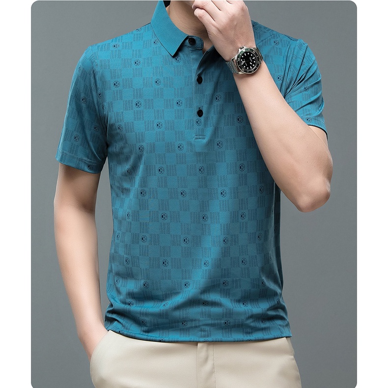 Áo Thun Tay Ngắn Dáng Rộng Họa Tiết Chấm Bi Phong Cách Hàn Quốc Thời Trang Cho Nam