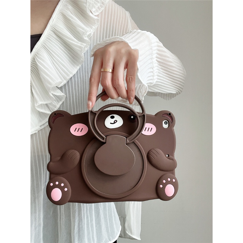 Ốp Máy Tính Bảng Silicon Mềm Có Tay Cầm Cho iPad 10.2 "10.9" MINI / Air 1 2 / Pro 9.7 / Air 4th 5th 6th 7th 8th 9th 10th Gen 2020 2022