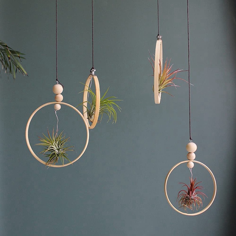 Set 15 Vòng Gỗ Tre 3 Kích Cỡ Dùng Trang Trí Vòng Bắt Giấc Mơ