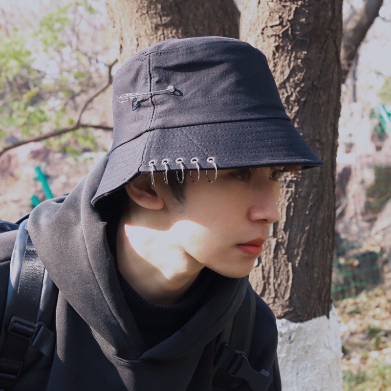 Mũ Bucket Chống Nắng Tia UV Có Ghim Cài Thời Trang Mùa Hè Cho Nam Và Nữ