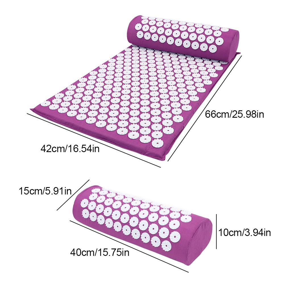 Bộ Thảm Tập Yoga Bấm Huyệt Kèm Gối Kim Tiện Dụng