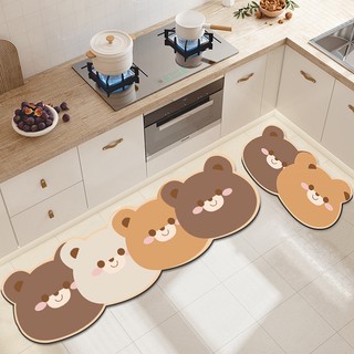 Thảm chùi chân họa tiết gấu hoạt hình trang trí nhà cửa