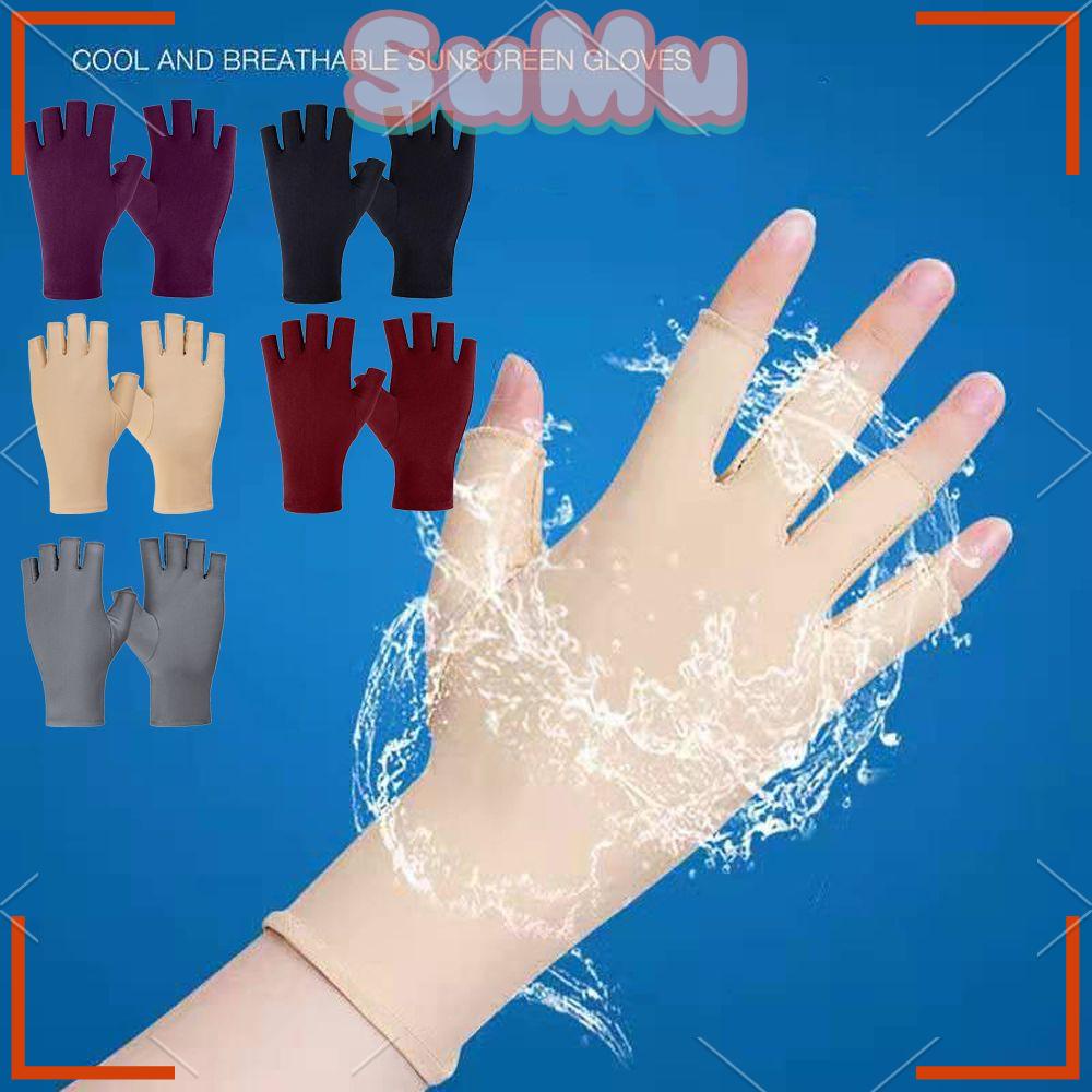 Găng Tay Hở Ngón Thoáng Khí Chống Nắng Tiện Lợi Sự Bảo Vệ