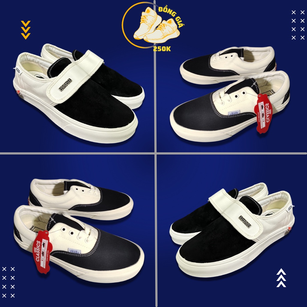 Giày thể thao VANS SLIP ON TRAP, VAN ERA COMFYCUSH 'BLACK MARSHMALLOW' BLACK Trắng đen Hot 2023 đủ sz nam nữ Full Box