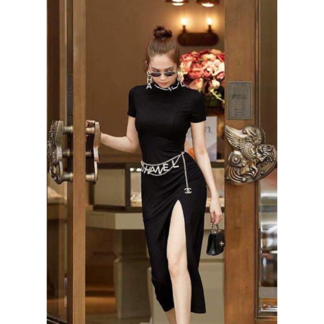 Belt Xích Ngọc Trinh Đính Đá - Nịt xích Chữ Đính Đá ST STORE