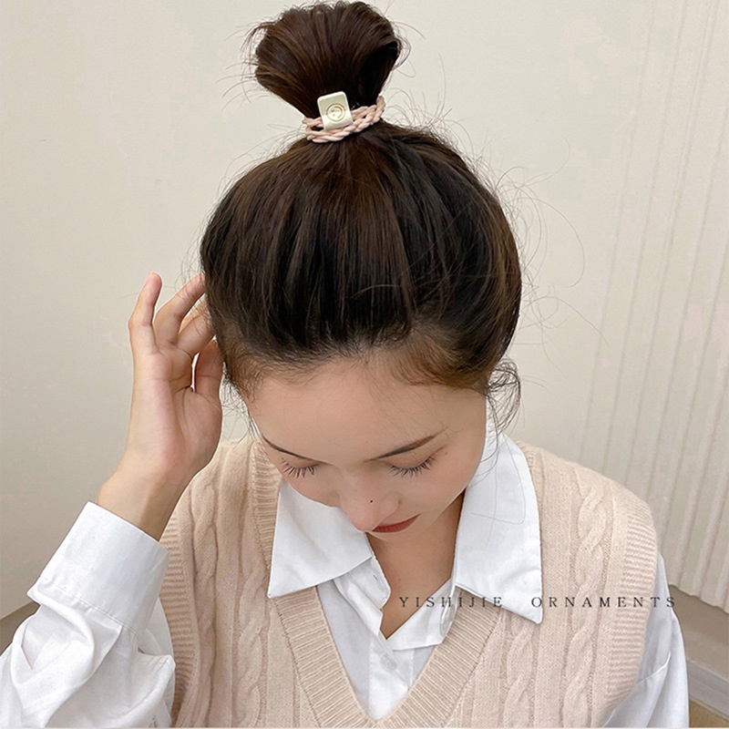 Dây Buộc Tóc Co Giãn Cao Hình Mặt Cười Phong Cách Hàn Quốc Thời Trang Cho Nữ