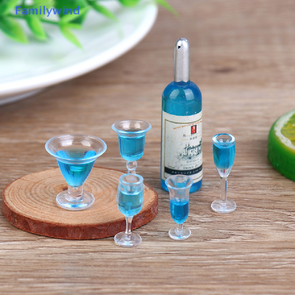 Set 6 Ly Rượu Mini Tỉ Lệ 1: 12 Dùng Để Trang Trí Nhà Búp Bê