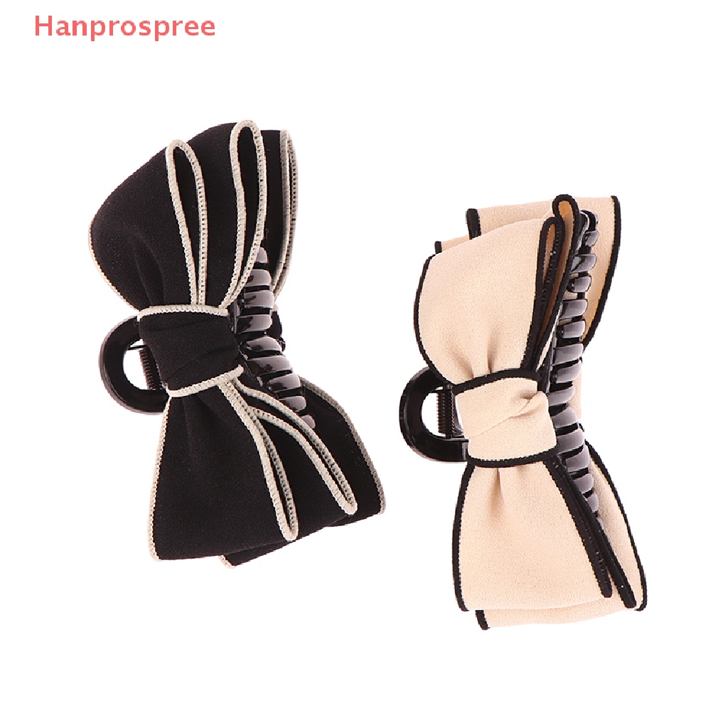 Kẹp Càng Cua Lớn Màu Trắng Đen Thanh Lịch Tối Giản Cho Nữ