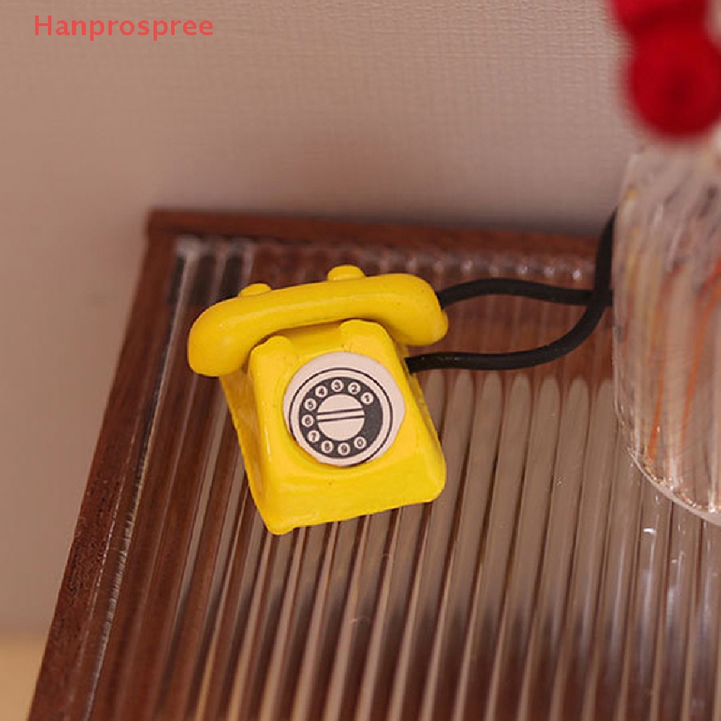 Mô Hình Điện Thoại Bàn Mini Trang Trí Nhà Búp Bê Phong Cách Retro