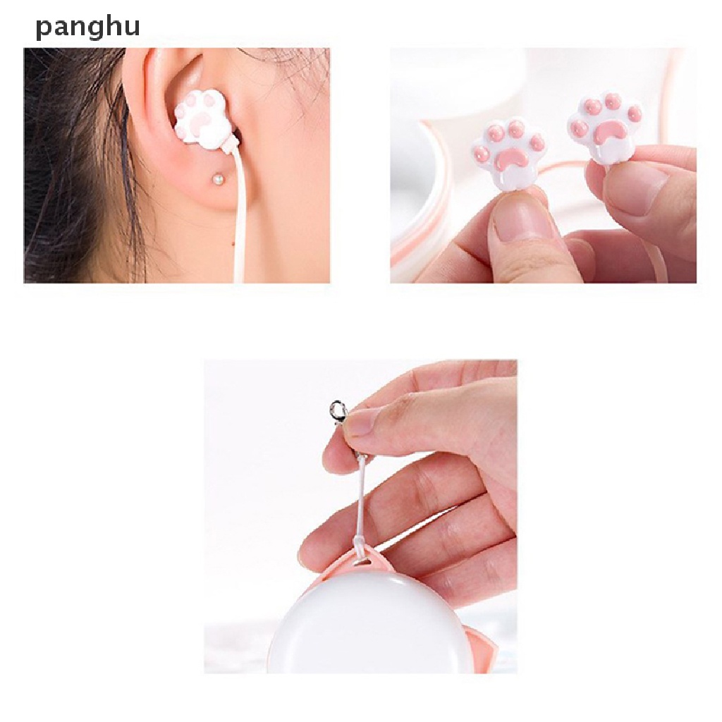 Tai Nghe Nhét Tai Giắc Cắm 3.5mm Có Mic Hình Chân Mèo Dễ Thương Cho Samsung Xiaomi