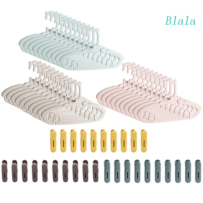 Set 10 Móc Phơi Quần Áo Em Bé Chống Trượt Có Thể Thu Gọn Tiện Lợi