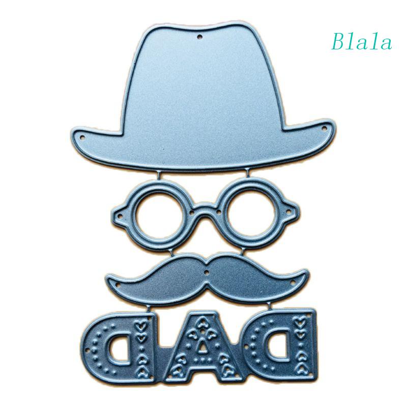 Khuôn Cắt Giấy Làm Từ Kim Loại Hình Chữ Blala Hat Dad Trang Trí Scrapbook