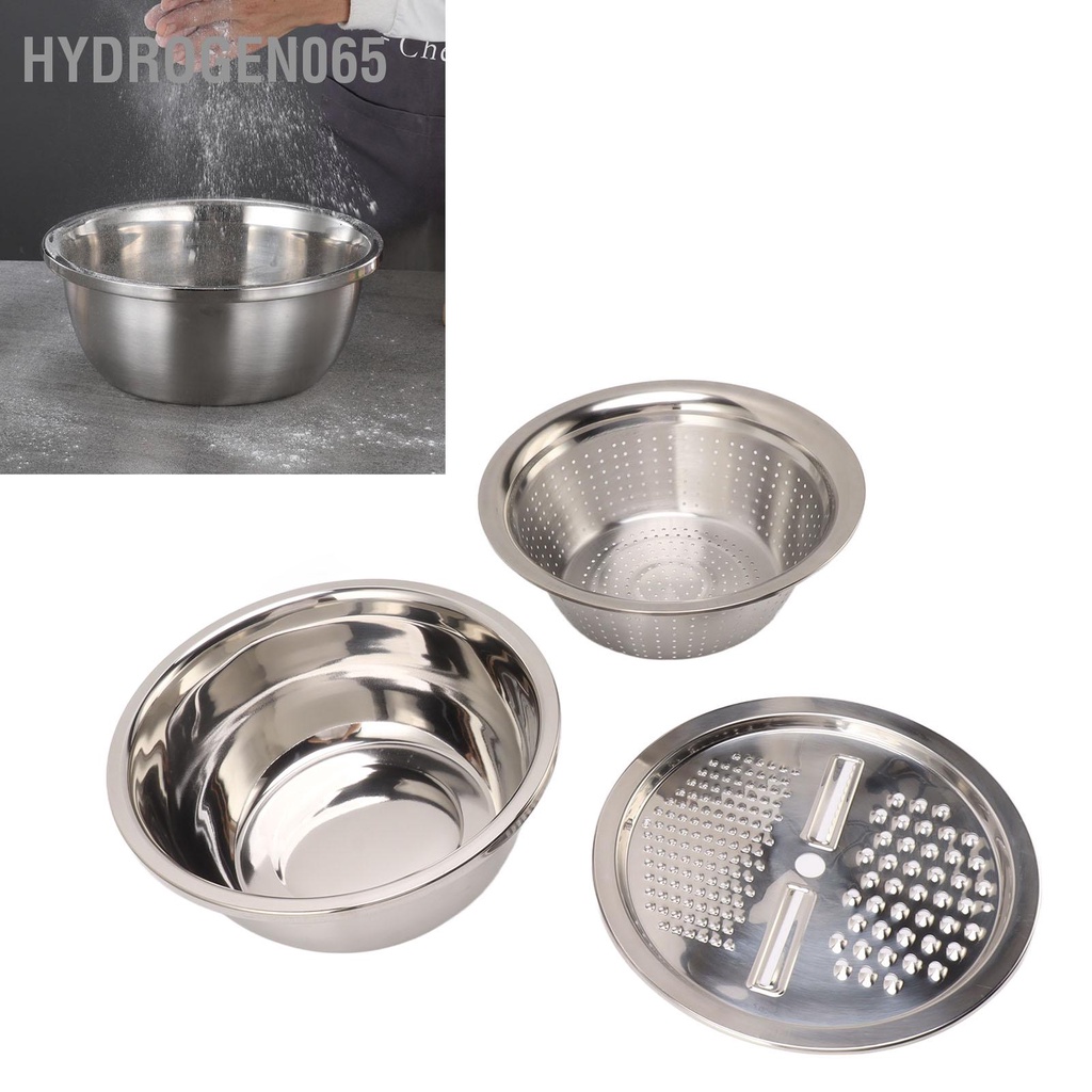 Hydrogen065 3 Thép Không Gỉ Thoát Rổ Dụng Cụ Cắt Rau Củ Trong 1 Nhà Bếp Đa Năng Julienne Xay Salad Máy Làm Bát