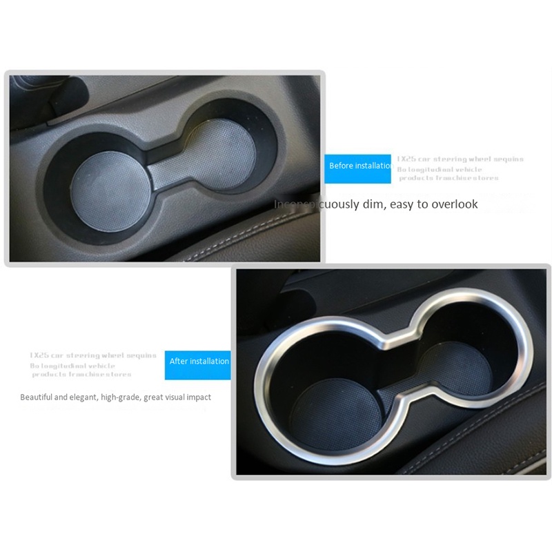 Khung Viền Trang Trí Khay Đựng Cốc Nước Phía Trước Cho Hyundai Creta Ix25 2015-2019