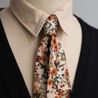 Cà Vạt Lụa 8CM In Họa Tiết Tranh Sơn Dầu Thời Trung Cổ Cho Nam