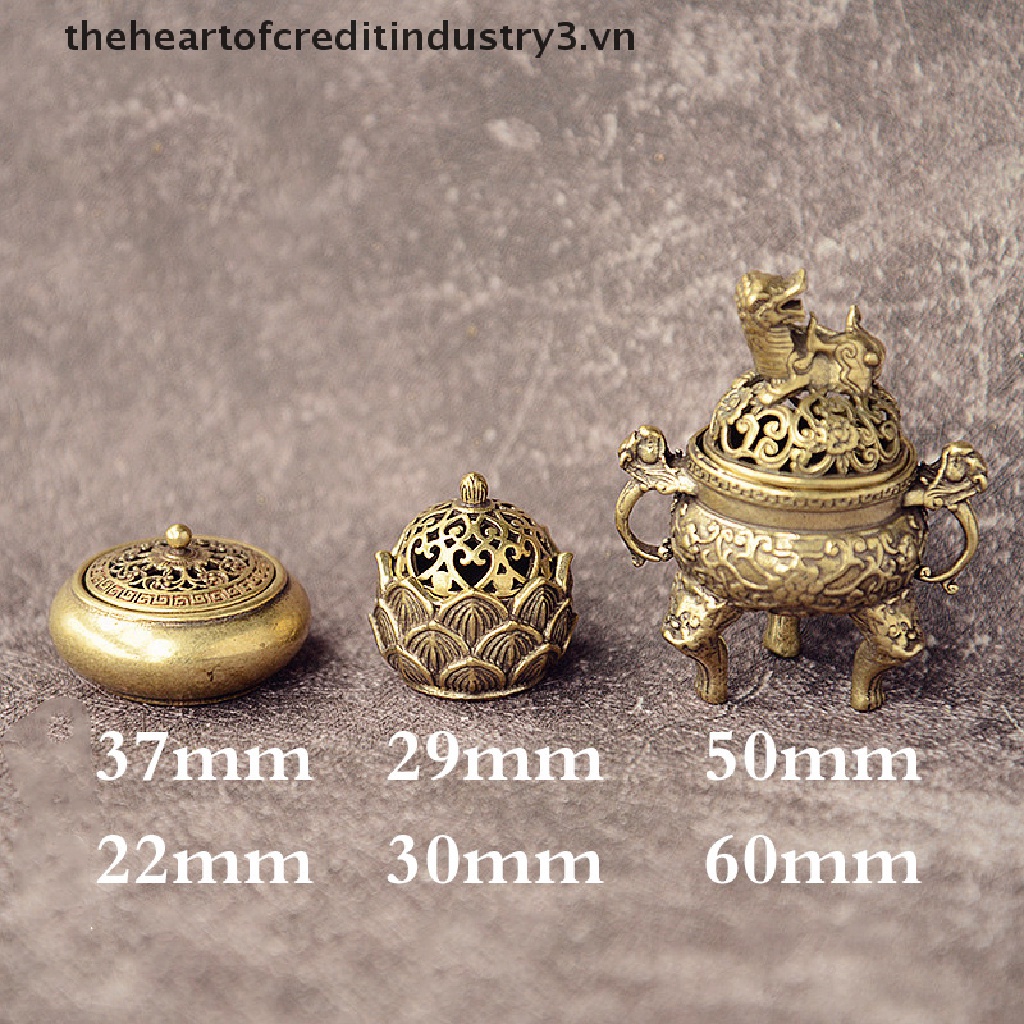 Đế Đốt Trầm Hương Mini Bằng Đồng Thau Hình Hoa Sen Bỏ Túi