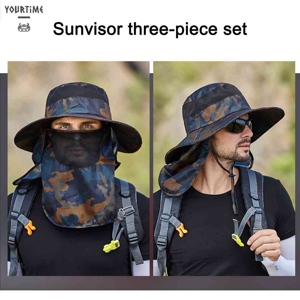 Mũ Polyester Chống Tia UV Bảo Vệ Khuôn Mặt Có Thể Điều Chỉnh Dành Cho Làm Vườn