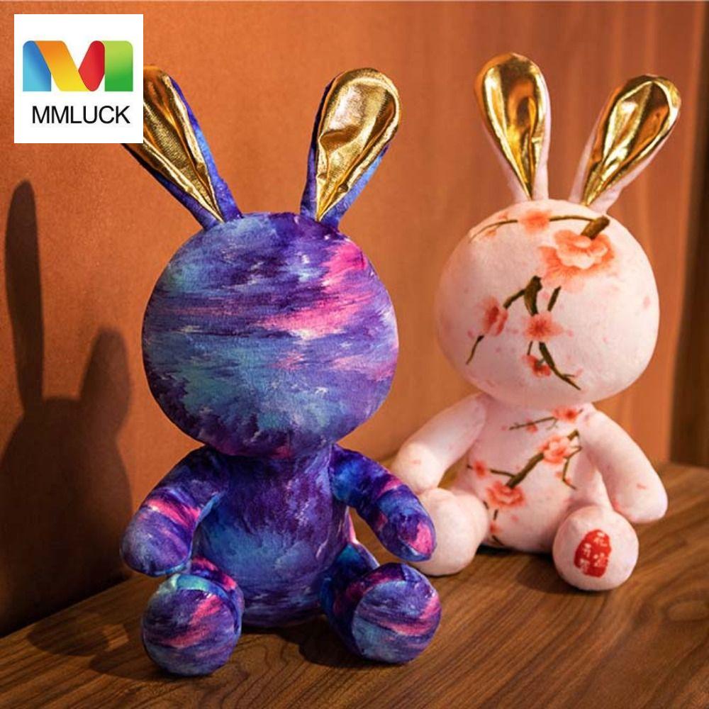 Thỏ Nhồi Bông Cotton Mềm Mại Phong Cách Trung Hoa Trang Trí Nhà Cửa