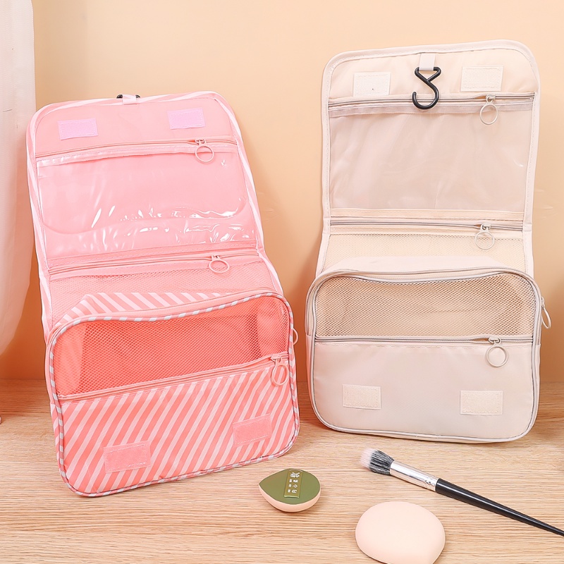 Túi Đựng Đồ Trang Điểm / Mỹ Phẩm Cỡ Lớn Nhiều Ngăn Có Thể Gấp Gọn Tiện Dụng