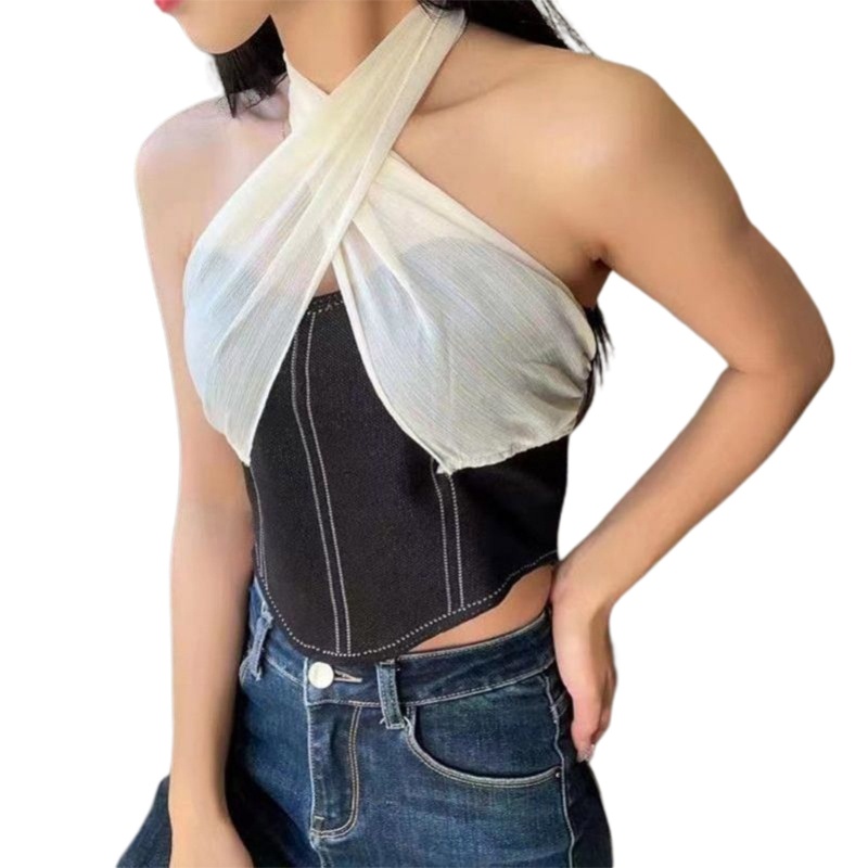Áo Croptop Sát Nách Dáng Ôm Gợi Cảm Thời Trang Mùa Hè Cho Bạn Gái