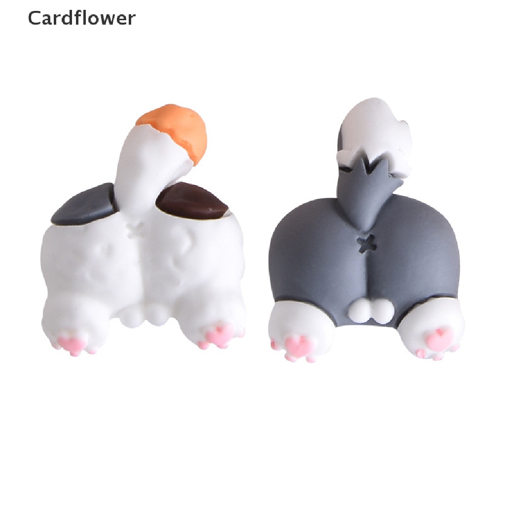 < Cardflower > Set 10 Miếng Dán Trang Trí Tủ Lạnh / Điện Thoại Hình Đầu Chó / Mèo Hoạt Hình Dễ Thương DIY