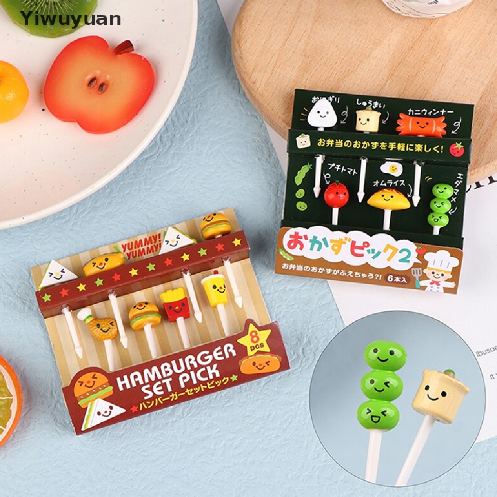 &lt; Yiwuyuan &gt; Bộ Nĩa Ăn Tráng Miệng Tráng Miệng Bằng Nhựa Mini Hình Dưa Hấu Dễ Thương Cho Bé