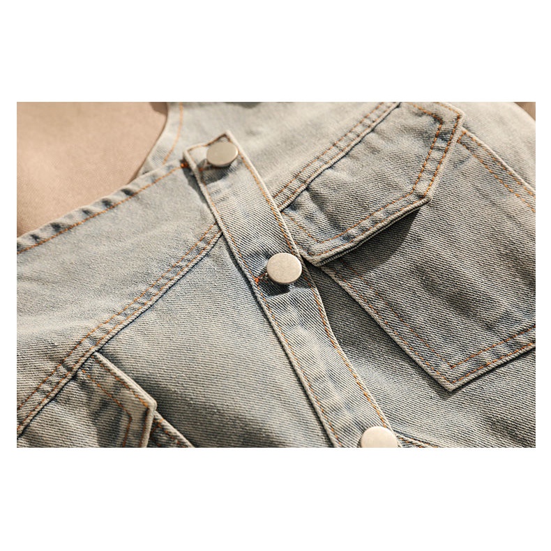 Áo Denim Không Tay Phong Cách Thời Trang Mới 2023 Cho Nữ