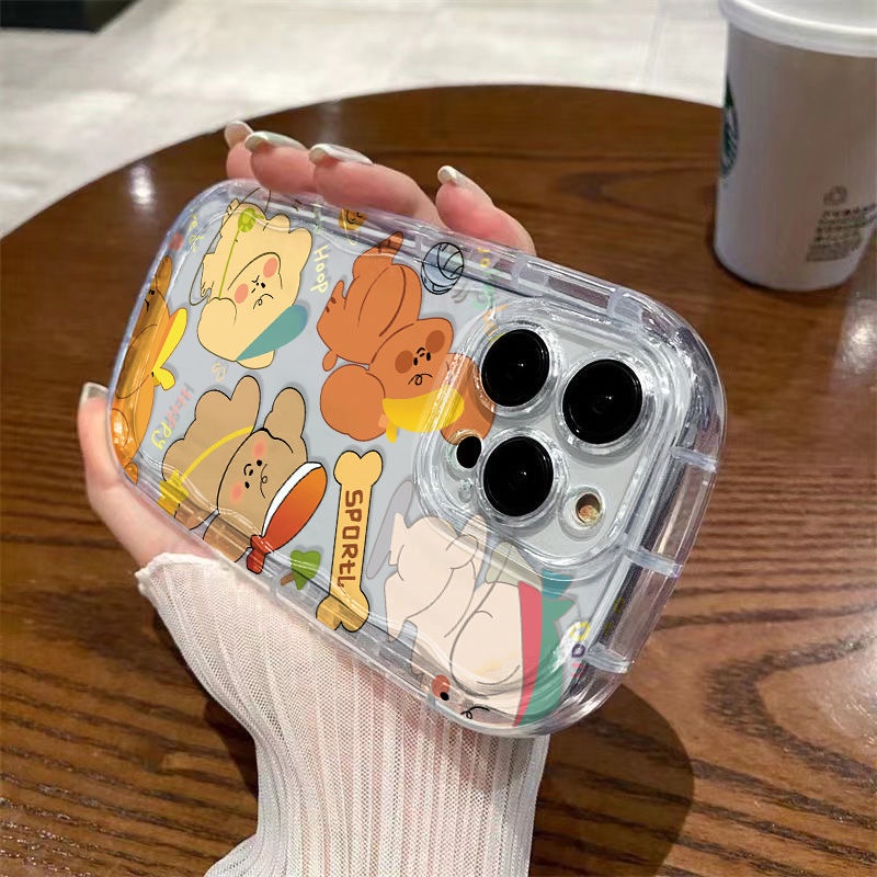 ✅Ốp Điện Thoại Mềm Trong Suốt Chống Sốc Hình Gấu Cho Apple 13 Play / promax7xr12 / iPhone14 / 8p11xs YSTW