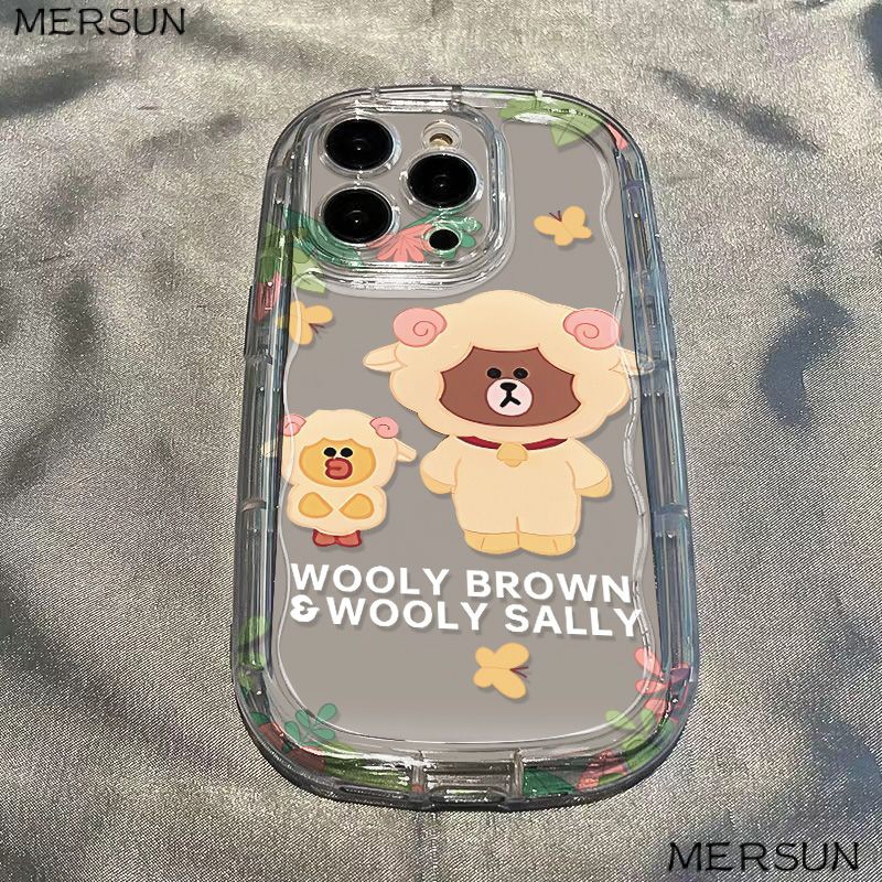 ✅Ốp Điện Thoại Mềm Trong Suốt Chống Sốc In Hình Gấu Nâu / Vịt Vàng Cho Iphone Xs 12 / 14 13 / promaxxr11 78p / S6EA