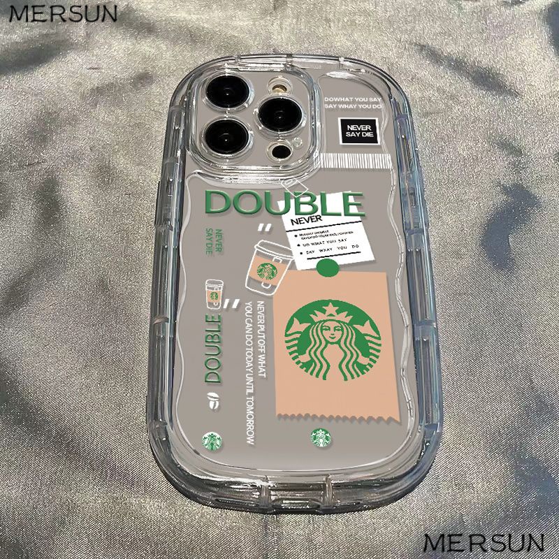 ✅Ốp Điện Thoại Dẻo Trong Suốt Họa Tiết Starbucks Độc Đáo Chống Sốc Cho iPhone14xrxs / Collage 1311 / promax8p712