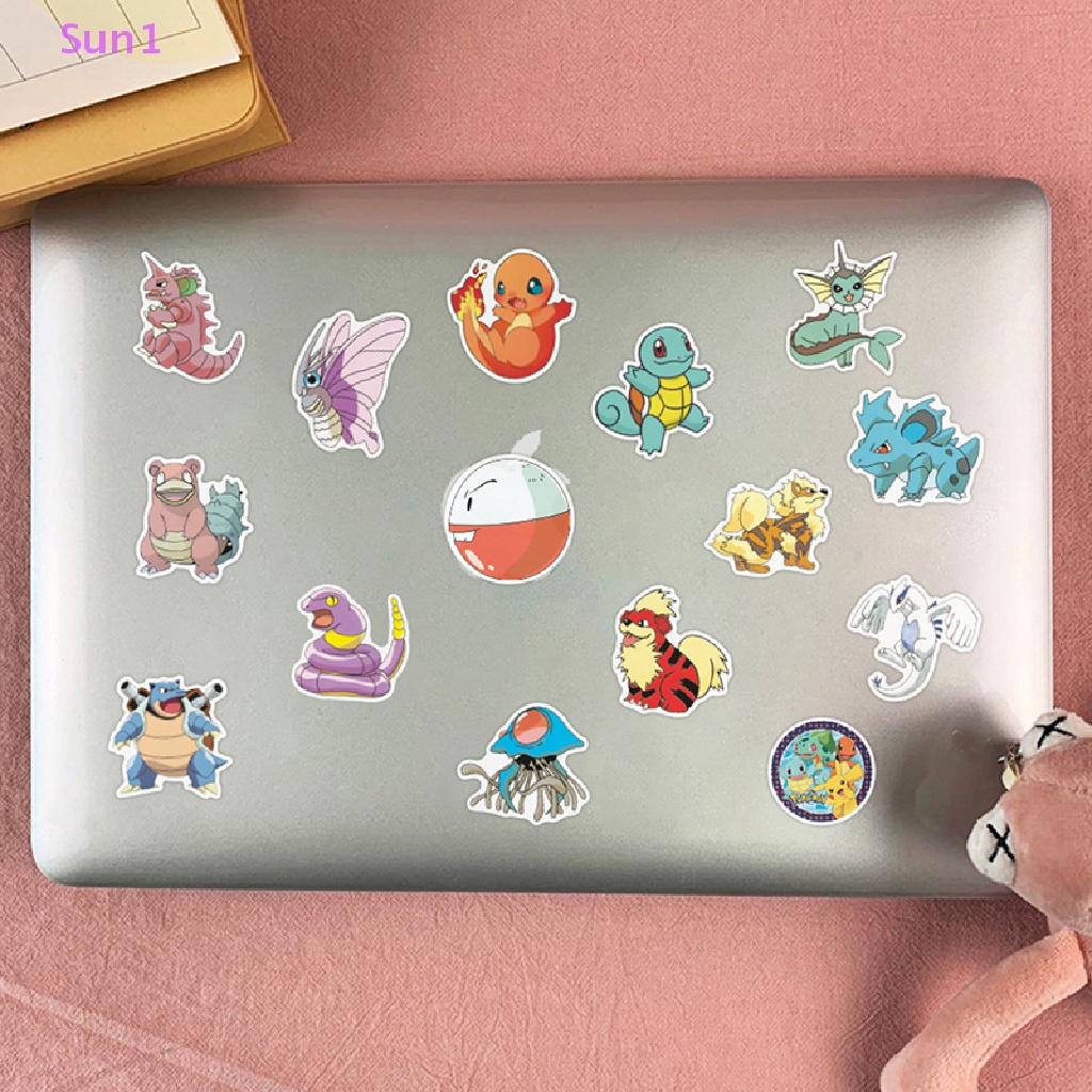 Set 50 Sticker Dán Trang Trí Hình Hoạt Hình Pokemon Đáng Yêu