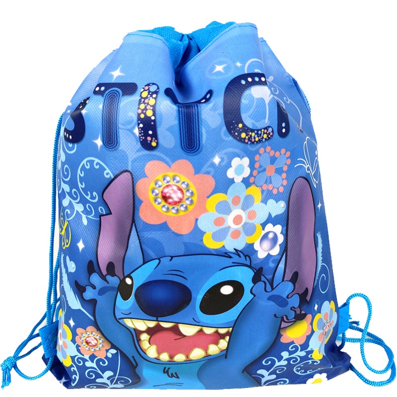 Nhân Vật Hoạt Hình Anime Lilo Disney Xinh Xắn&amp;Túi Dây Rút Chất Liệu Vải Không Dệt Hình Stitch Dễ Thương Dùng Để Trang Trí