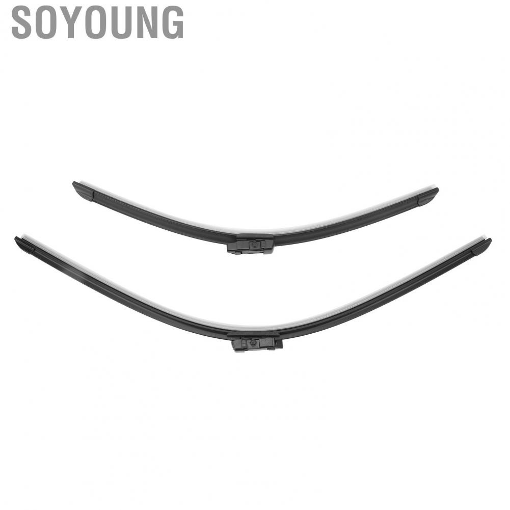 Soyoung Windscreen Wiper Blades  Waterproof Windshield Safely Driving Black Duarable for Car