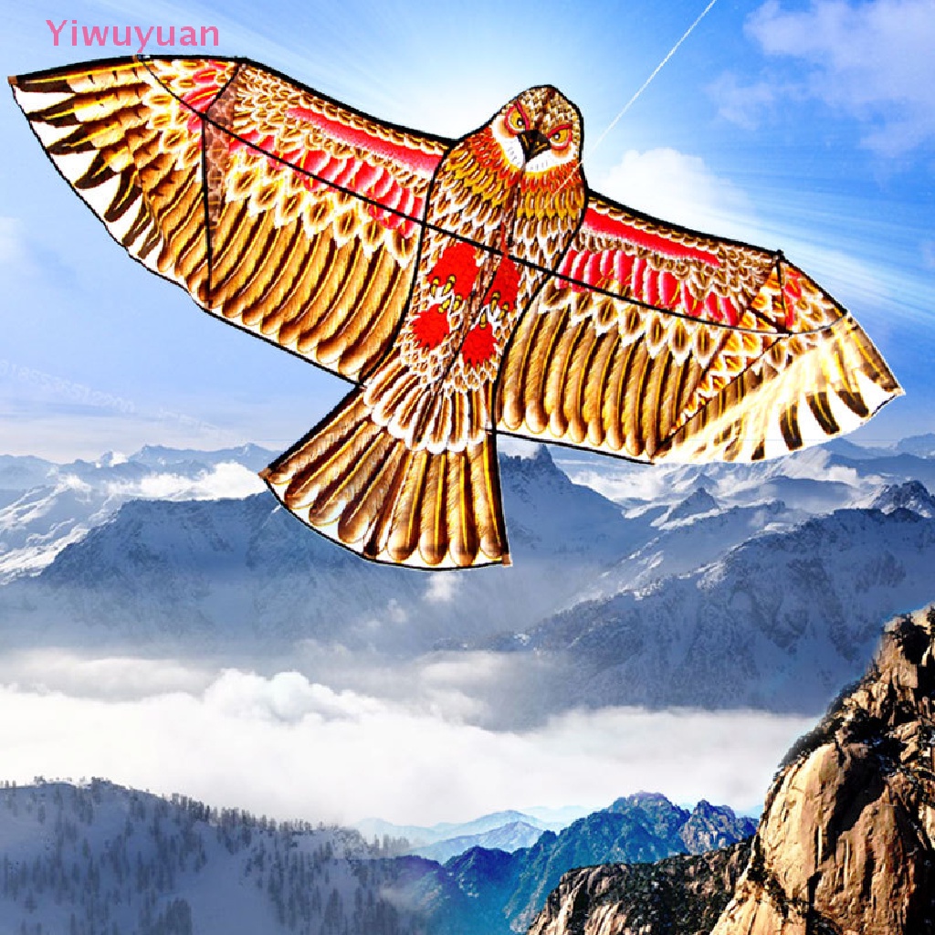 <Yiwuyuan> 1.1m Eagle Kite With 30 Meter Kite Line Children Flying Bird Kites Outdoor Toys New