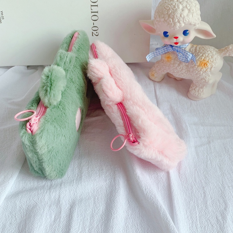 Túi Đựng Bút Hình Cá Sấu / Thỏ Nhồi Bông Cỡ Lớn Dễ Thương Cho Bạn Gái Ốp