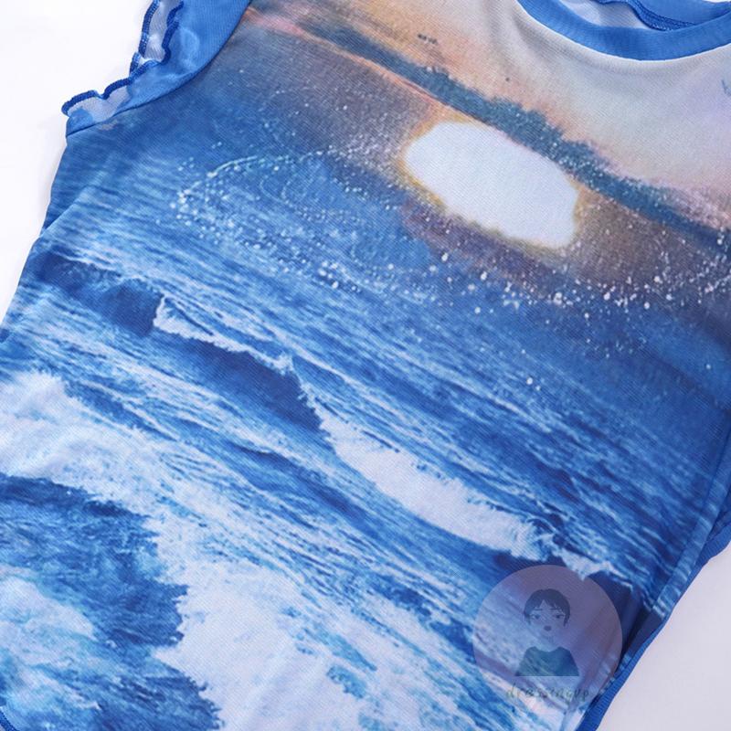 Áo Thun Tay Ngắn Cổ Tròn In Họa Tiết Thời Trang Cho Nữ