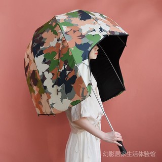 Creative umbrella helmet black rubber umbrella Net Red Hat umbrella sunny and rainy couple umbrella sunshade 4RMJ