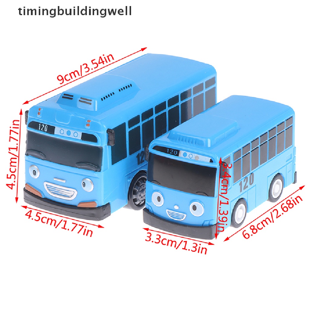 Bộ 4 Xe Buýt Hoạt Hình Tayo The Little Bus Đồ Chơi Giáo Dục Trẻ Em Qddd